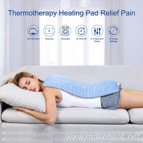 China Heating Pad for Back Pain and Cramps Relief, X-Large Size, Moist & Dry Heat Therapy Option, 8 Temperature Settings